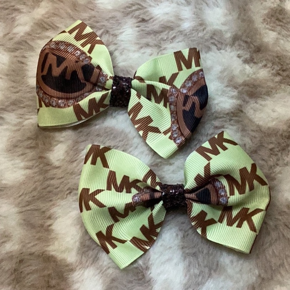 Girls Pastel Green Hair Bows